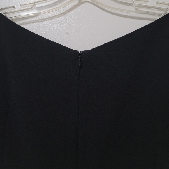 Adolfo Dominguez Womens Black Crepe Classic LBD A-line Dress Classic Slits US 8 - Picture 12 of 15